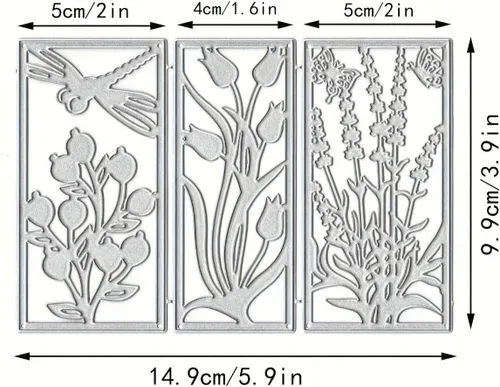 Miniatura 2 de Lapoo Troquel de corte de metal para álbumes de recortes, plantillas duraderas para álbumes de recortes, álbumes de fotos, tarjetas de papel