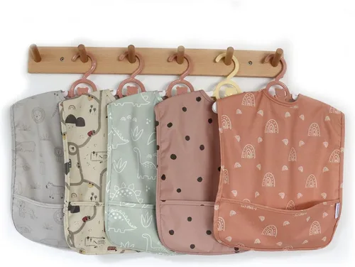 Miniatura 3 de modernKIDS Babero sin mangas para niñas y niños Babero impermeable para bebé Bata de bebé para comer Babero delantal con bolsillo