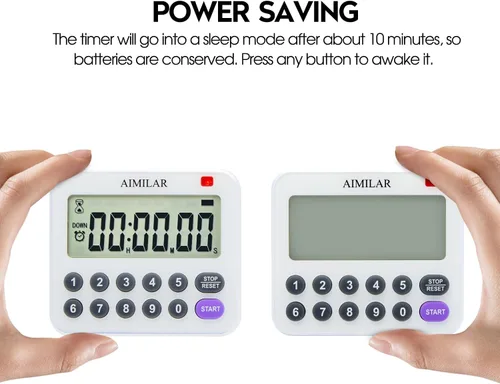 Miniatura 5 de AIMILAR Temporizador digital magnético de cocina con teclado numérico directo, alarma fuerte, temporizador de cuenta regresiva de 99 horas
