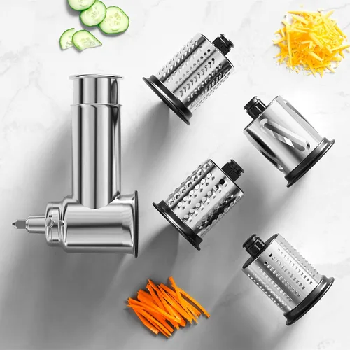 Miniatura 3 de Accesorio de rebanador y triturador de acero inoxidable para batidora de soporte KitchenAid, accesorio rallador de queso para KitchenAid