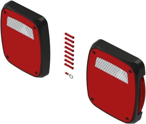 Metalcloak Kit de repuesto de luz trasera LED moldeado, compatible con Jeep CJ, YJ, TJ, LJ, el mejor sistema LED para su vehículo, actualización