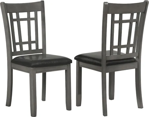Miniatura 15 de Coaster Home Furnishings - LAVON - Madera y tela - Sillas de comedor sin brazos con asiento tapizado - Juego de 2 - Roble claro y lino - 106622