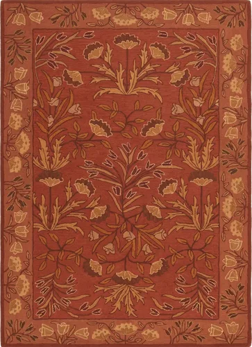 Miniatura 5 de Restoration and Renovation Handmade Floral Adeline Beige/Blue Tulips Traditional Crafted Wool Area Rug for Living Room Bedroom and Kitchen