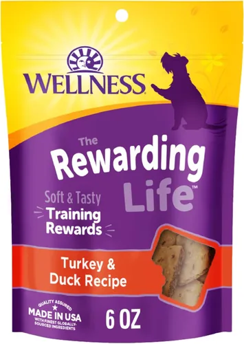Miniatura 10 de Wellness Rewarding Life - Golosinas para perros, golosinas de entrenamiento, sin granos, pollo suave y cordero (bolsa de 6 onzas)