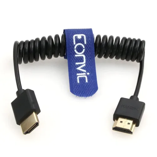 Miniatura 22 de 8K HDMI to Down HDMI High Speed Black Coiled Braided Cable for Sony A7S3 FX3 FX9 Canon C70 Z CAM E2 Camera Atomos Ninja V Shinobi SmallHD Portkeys