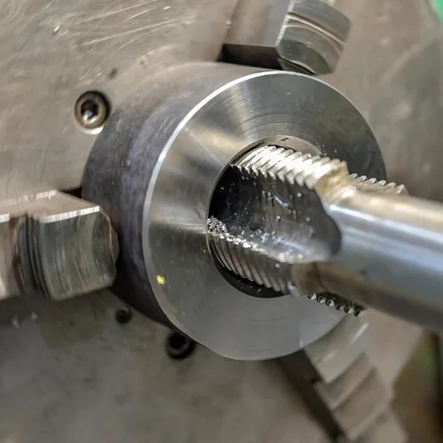 Miniatura 5 de uxcell Métrico Macho de máquina M10 x 0.049 in H2 de acero de alta velocidad 3 flautas rectas roscado roscado reparación de maquinista herramienta