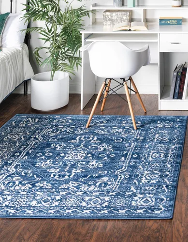 Miniatura 28 de Unique Loom Boston Collection - Alfombra de área con medallón (3 pies 3 pulgadas, redonda, blanco/gris)