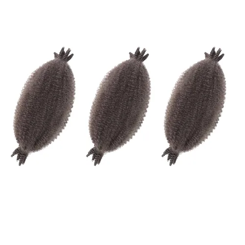 Miniatura 30 de Marley Twist - Cabello trenzado marrón Spring Twist de 18 pulgadas, cabello Marley para rastas suaves de imitación mariposa, cabello trenzado rizado