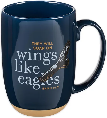 Miniatura 15 de Christian Art Gifts Taza de café de cerámica con base de arcilla blanca – 15 oz. Taza de café y té inspiradora sin plomo ni cadmio para hombres
