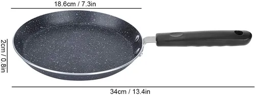 Miniatura 2 de Plplaaoo Sartén antiadherente para crepes, sartén de aluminio para panqueques con mango cómodo, sartén de calefacción uniforme, revestimiento