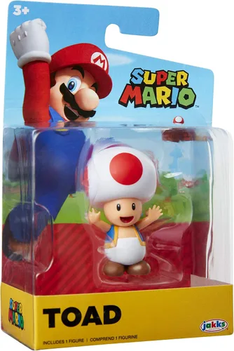 Miniatura 4 de Super Mario Figura de acción de juguete coleccionable de sapo rojo de 2.5 pulgadas