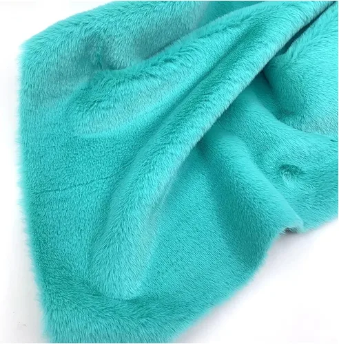 Miniatura 40 de Tela de piel sintética lanuda de felpa corta, suministros de tela de coser, súper suave y esponjosa, lujosamente cómoda para suministros de Rojo 3