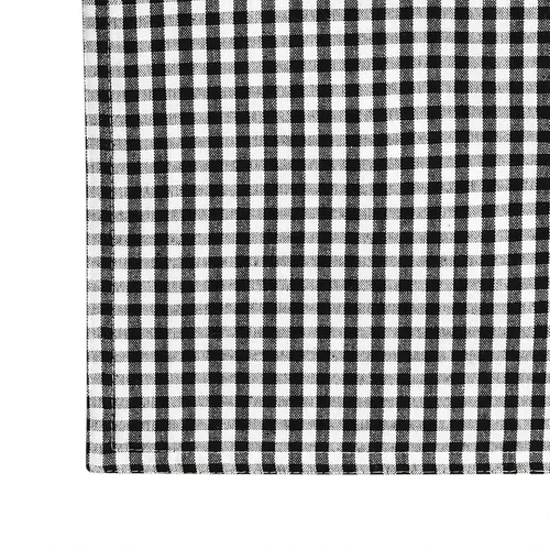 Miniatura 6 de Lush Decor Gingham Check - Servilleta teñida de hilo a cuadros, 18.0 x 18.0 in, color blanco roto y negro