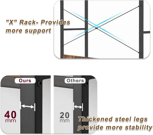 Miniatura 5 de Perchero para ropa con cajones, perchero para ropa con estantes y varilla para colgar, perchero de ropa industrial con almacenamiento para bolsas