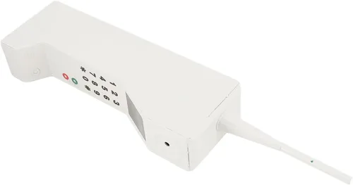 Retro teléfono móvil hierro decoración modelo de teléfono celular vintage con diseño para fotografía y eventos (blanco)