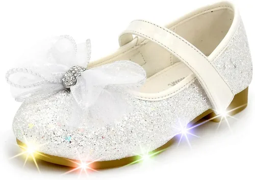 Miniatura 8 de Nova Utopia - Zapatos planos con luces para niñas pequeñas, estilo Mary Jane, para ballet