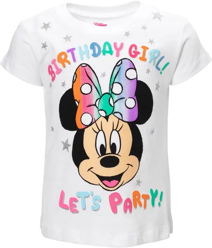 Disney Minnie Mouse Princess Belle The Little Mermaid Moana Lilo &Stitch Frozen - Camiseta de cumpleaños para niñas pequeñas a niños pequeños