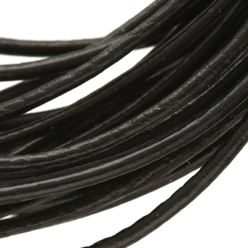 Miniatura 3 de The Beadsmith Cordón de cuero – Negro – Bobina de 0.039 in – 5 yardas/14.8 ft – Tanga de cuero indio ideal para trenzar, cuentas, collares, cordones