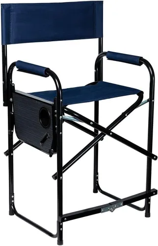 Miniatura 8 de Dura-Tech Silla alta plegable con mesa Comodidad estable elevada Duradera y resistente Comodidad acolchada Mesa plegable adjunta Capacidad