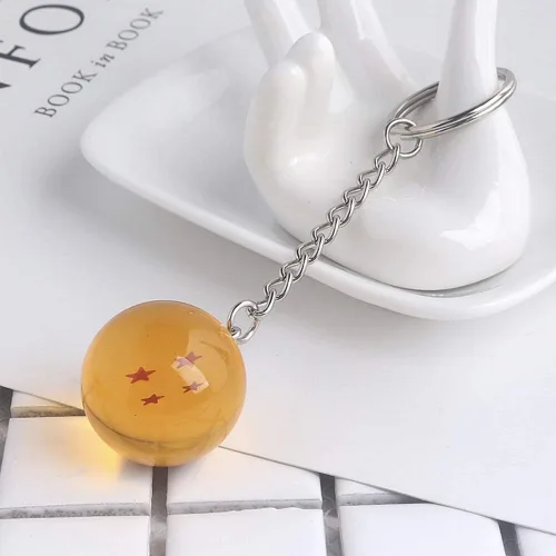 Miniatura 3 de Paquete de 7 llaveros acrílicos de Dragon Ball Star de 1.1 in de bola de juego de cristal de 7 estrellas de anime, coleccionables de anime, regalo