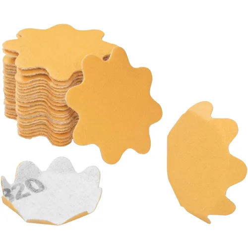 Miniatura 11 de Keystone Flex Edge Gold - Discos de lijado de gancho y bucle de 1 pulgada, papel de arena ondulado para lijadoras de cuencos y accesorios de lijado