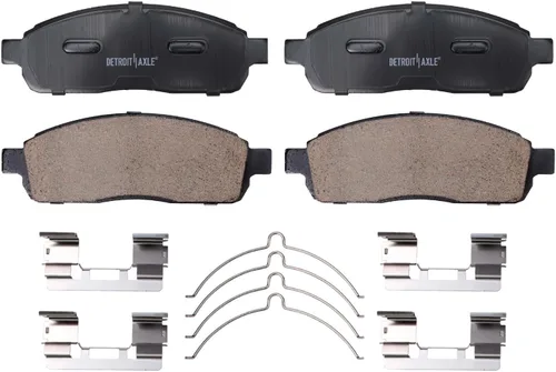 Miniatura 9 de Detroit Axle - Kit de frenos RWD para Ford F-150 Lincoln Mark LT 2004-2008, frenos de disco perforados y ranurados, rotores pastillas de freno
