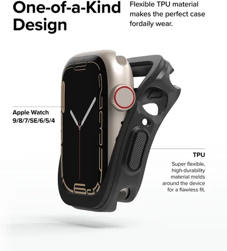 Miniatura 4 de Ringke Air Sports - Funda para Apple Watch Series 9, 8, 7 (1.772 in), SE 3, 2, 1 (1.732 in), [recortes a medida] Funda de poliuretano termoplástico