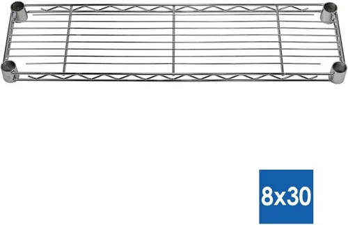 Miniatura 2 de Shelving Inc. Estantería de alambre cromado de 8 pulgadas de profundidad x 30 pulgadas de ancho x 54 pulgadas de alto con estantes de 4 niveles