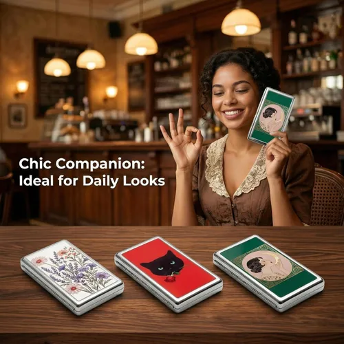 Miniatura 7 de Vintage Art Deco - Funda versátil para tarjetas y efectivo, cartera delgada de metal para mujeres y hombres, tarjetas de visita de identificación