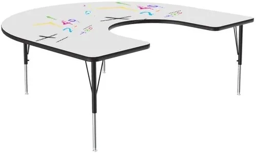 Miniatura 27 de Correll - Mesa rectangular de 24 x 36 pulgadas, mesa de actividades superior de borrado en seco, altura ajustable (19 a 29), laminado de alta