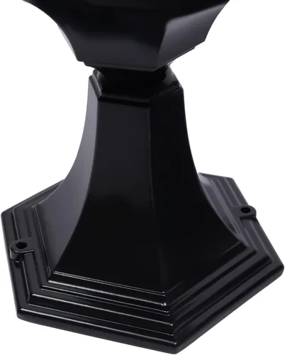 Miniatura 9 de Lámpara solar LED para poste de entrada, valla de entrada, farol al aire libre, para el hogar, jardín, patio, 6000 lúmenes (negro)
