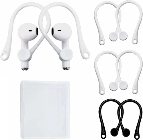 Miniatura 14 de Ganchos ajustables para las orejas compatibles con AirPods 4, 3, 1, 2 y Pro y auriculares intrauditivos con vástagos, 2 pares seguros y cómodos