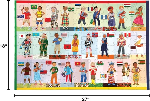 Miniatura 5 de eeBoo: Children of The World - Rompecabezas de 100 piezas, permite a los niños aprender sobre diferentes países, fomenta la resolución de problemas