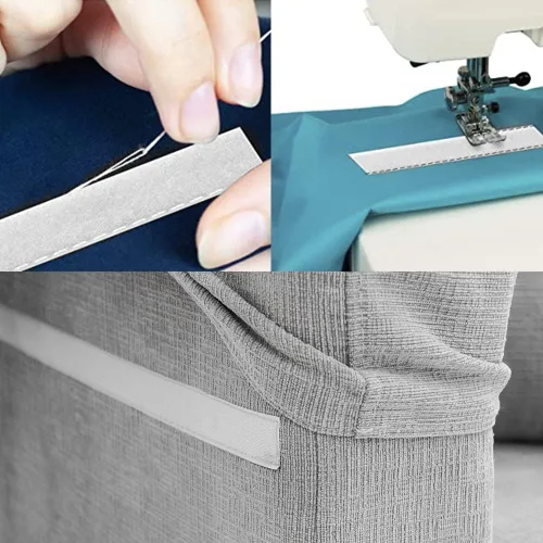 Miniatura 6 de Cinta de velcro blanca de 1 pulgada de ancho, no adhesiva, de nailon blanco de 1 yarda de longitud, juego de sujetadores de tela para bolsas