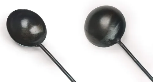 Miniatura 4 de ZhenSanHuan juego de utensilios de wok de hierro hechos a mano tradicionales chinos, espátula y cucharón de wok largo (juego de cucharón y espátula)