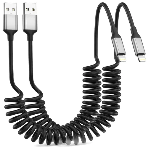 Miniatura 8 de Cable de carga para iPhone de 1 pie, paquete de 5 cables cortos USB A a Lightning de 12 pulgadas, cable de carga Apple certificado MFi de carga