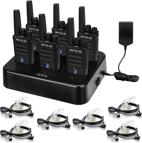 Retevis RT68H Walkie Talkies para adultos de largo alcance, radios portátiles FRS de dos vías recargables, intuitivas, pantalla de potencia de