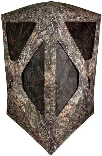 Primos Hunting Double Bull Roughneck - Persiana de caza con ventanas deslizantes silenciosas y 11 ventanas cubiertas con malla de disparo