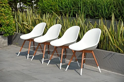 Miniatura 4 de Brampton - Juego de comedor extensible para patio de 9 piezas, madera de eucalipto, ideal para exteriores e interiores
