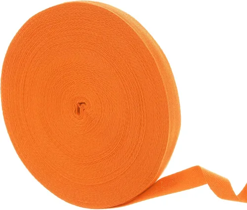 Miniatura 106 de uxcell Cinta de sarga de algodón de 50 yardas, cinta de espiga de 3/8 pulgadas para coser ropa, manualidades (azul)