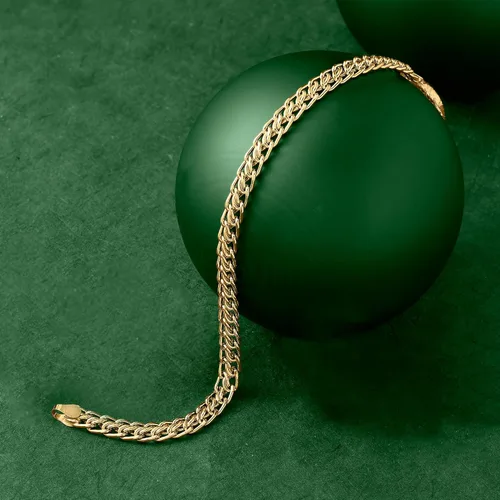 Miniatura 5 de Ross-Simons Italian 18kt Yellow Gold Flat-Link Chain Bracelet