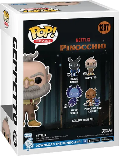 Miniatura 3 de Funko Pop Movies: Netflix Pinocho - Geppetto - Figura de vinilo coleccionable - Idea de regalo - Producto oficial - Juguetes para niños y adultos