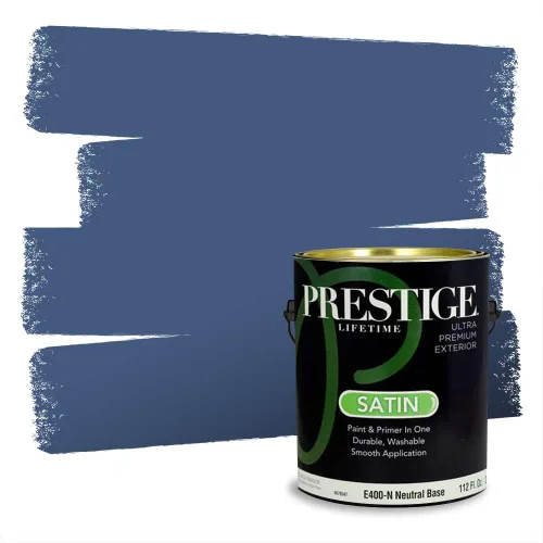 Miniatura 1176 de Pintura Exterior + imprimación PRESTIGE, todo-en-uno, 1 galón, acabado mate, color comparable al Valspar* Royal Gray* VS151-Gris real