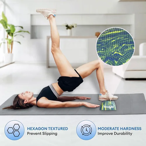 Miniatura 4 de Yes4All Rodillo de espuma firme de EVA para estiramiento, medio rodillo de espalda de yoga para masaje muscular para pilates, yoga, equilibrio y 12