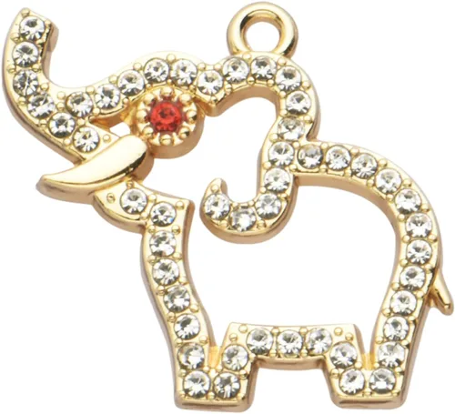 Miniatura 25 de Paquete de 20 dijes de diamantes de imitación chapados en oro, accesorios de cristal para collares, pulseras, joyería, manualidades, bricolaje