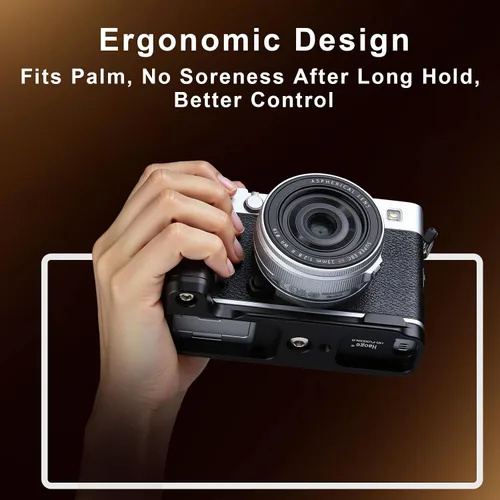 Miniatura 2 de Haoge Empuñadura para Fujifilm XE5 Cuerpo de cámara en forma de L Soporte de agarre HG-FUXE5N-B Negro con placa estándar Arca-Swiss