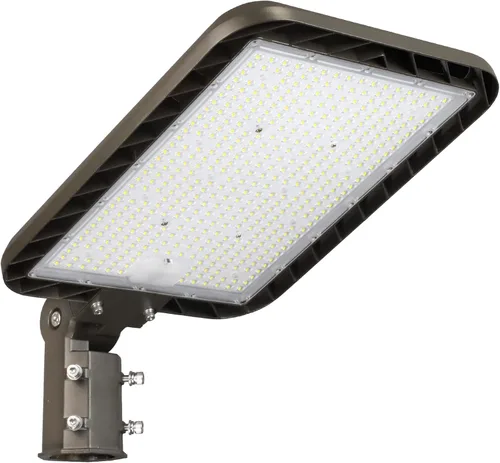 Luz LED para Estacionamiento 300W 45000LM 5000K Instalación Rápida Slip Fitter Luces de Poste Shoebox para Exteriores IP65 Impermeable 120-277V