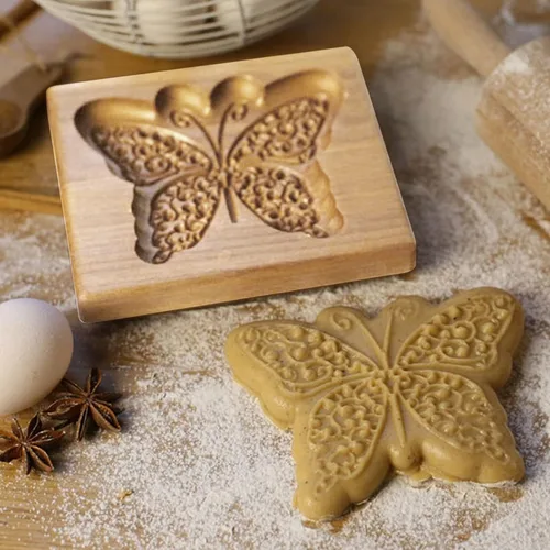 Miniatura 7 de Molde de Galletas de Madera, Molde de Horneado 3D, Herramienta de Decoración de Gravura para Artesanía, Adecuado para Halloween, Acción de Gracias