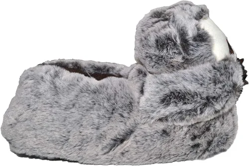 Miniatura 15 de Millffy Pantuflas clásicas de conejo para adultos, pantuflas de felpa de tamaño infantil, pantuflas de animales de pastor perro corgi disfraz calzado