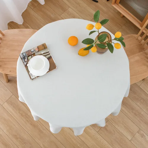 Miniatura 38 de NLMUVW Mantel de Lino Marrón para Mesas Redondas, Mantel Pequeño Color Chocolate, Cubierta de Mesa Estilo Granja para Cocina, Comedor, Café, 36